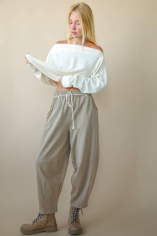 Desert Dune Drawstring Barrel Pants